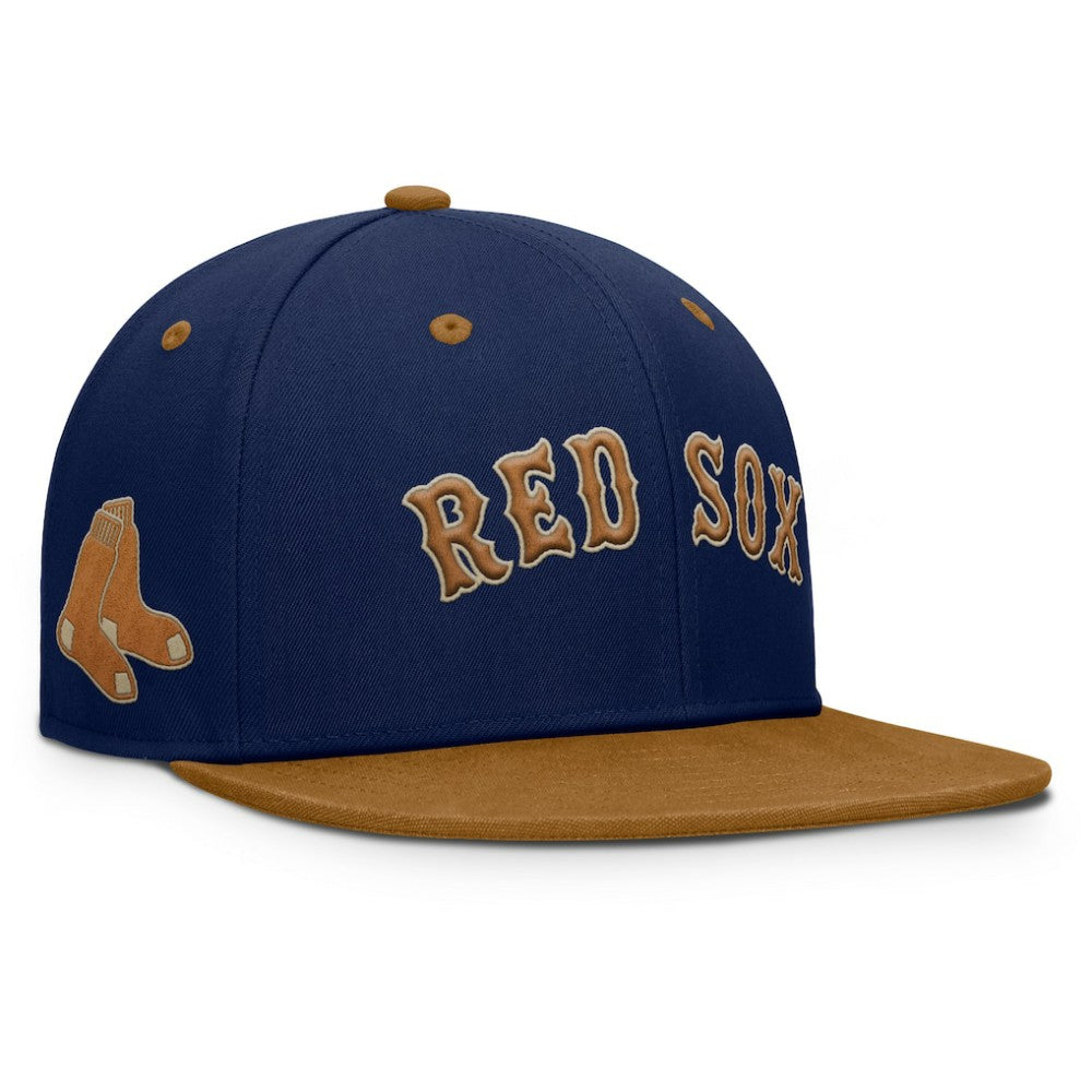 Boston Red Sox Splinter Fitted Hat - Navy/Tan