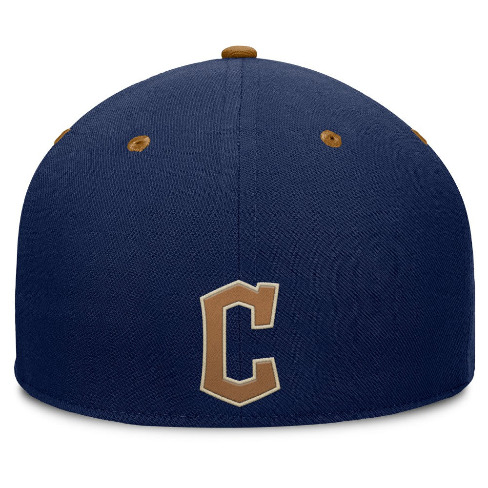 Cleveland Guardians Splinter Fitted Hat - Navy/Tan