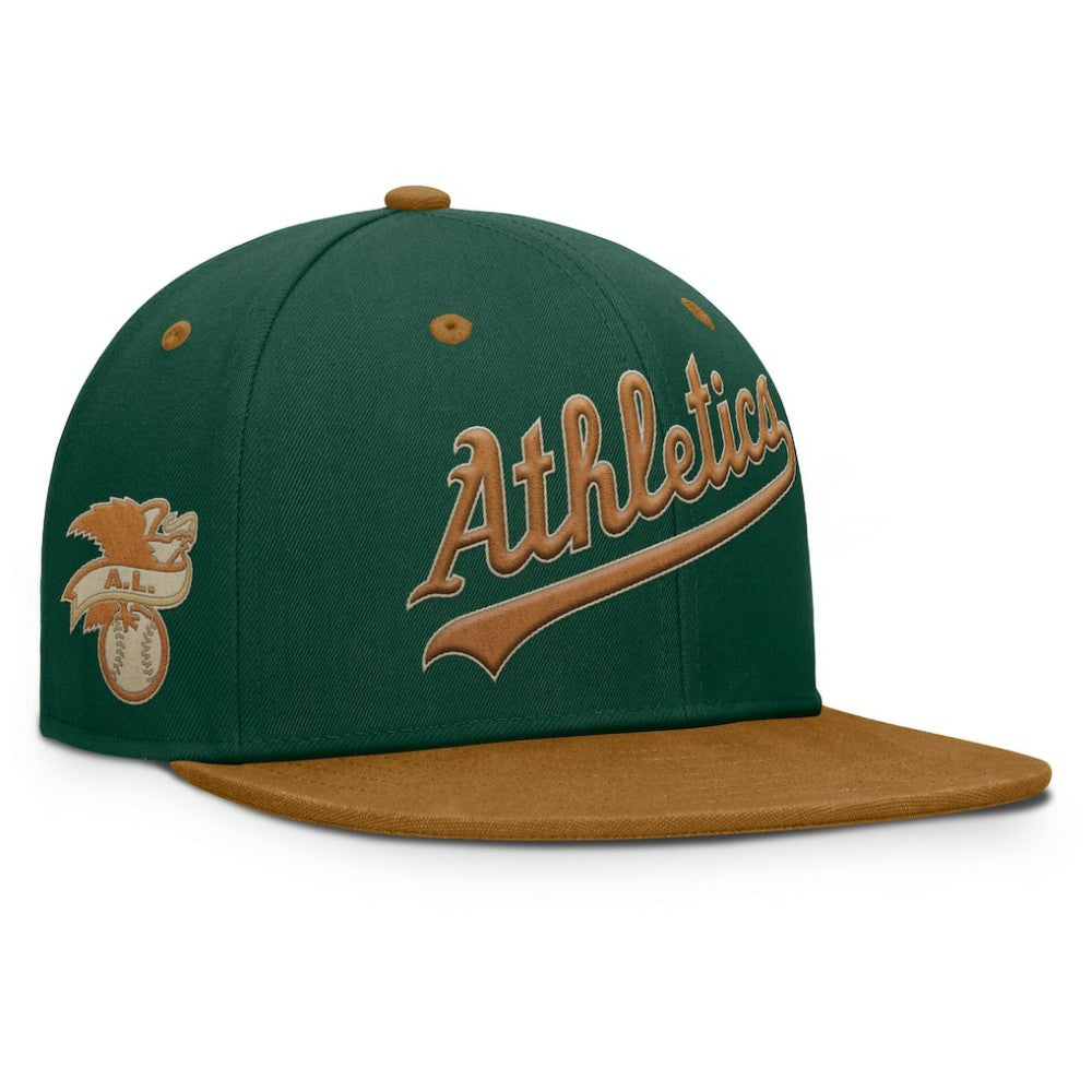 Athletics Splinter Fitted Hat - Green/Tan