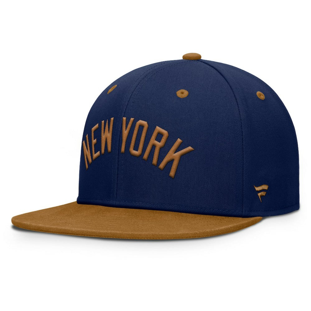 New York Yankees Splinter Fitted Hat - Navy/Tan