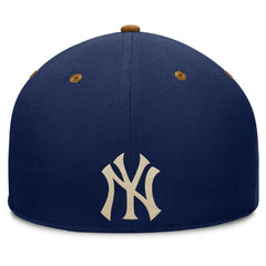 New York Yankees Splinter Fitted Hat - Navy/Tan
