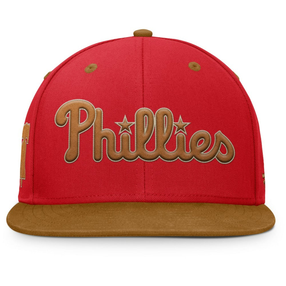 Philadelphia Phillies Splinter Fitted Hat - Red/Tan