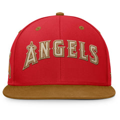 Los Angeles Angels Splinter Fitted Hat - Red/Tan