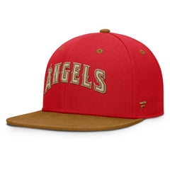 Los Angeles Angels Splinter Fitted Hat - Red/Tan