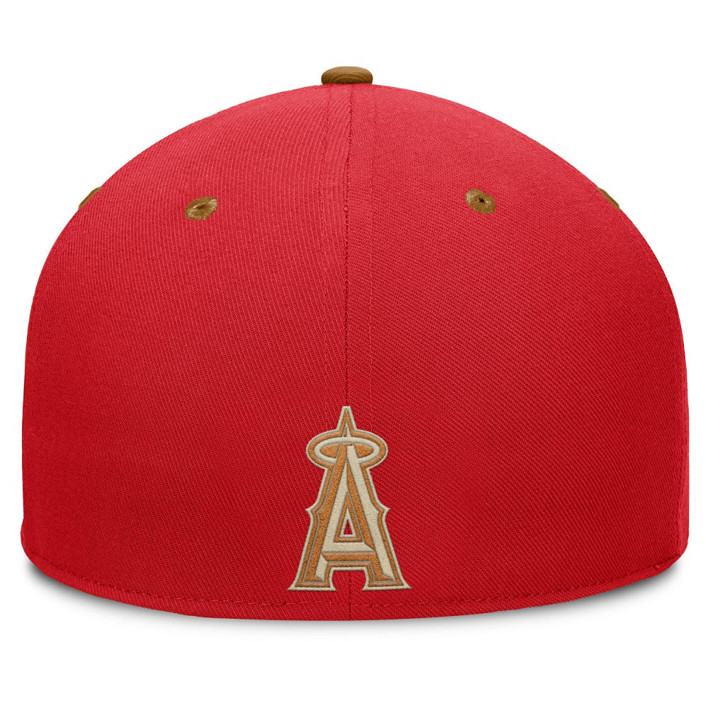 Los Angeles Angels Splinter Fitted Hat - Red/Tan