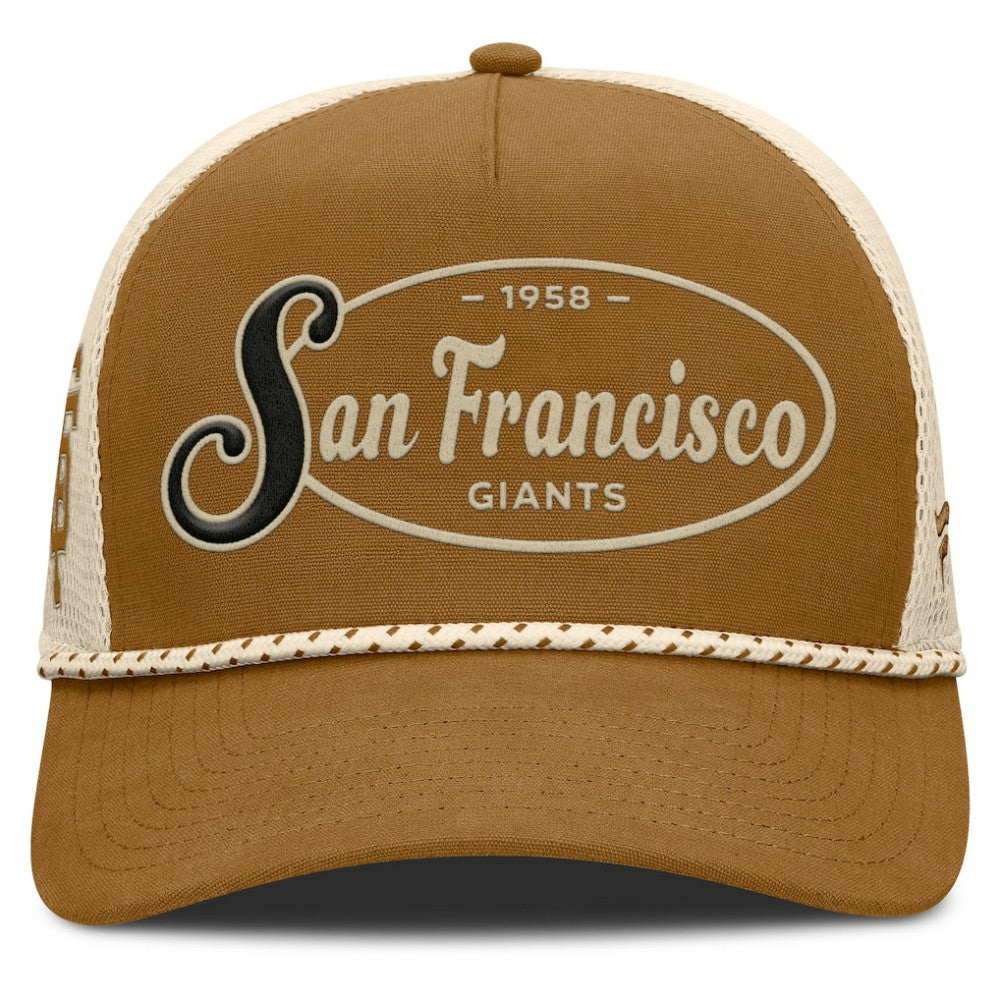 San Francisco Giants A-Frame Trucker Adjustable Hat - Brown