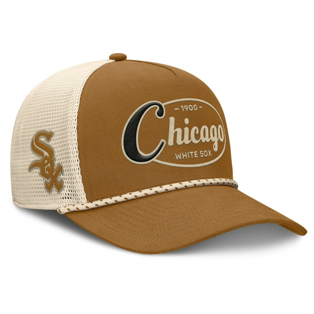 Chicago White Sox A-Frame Trucker Adjustable Hat - Brown