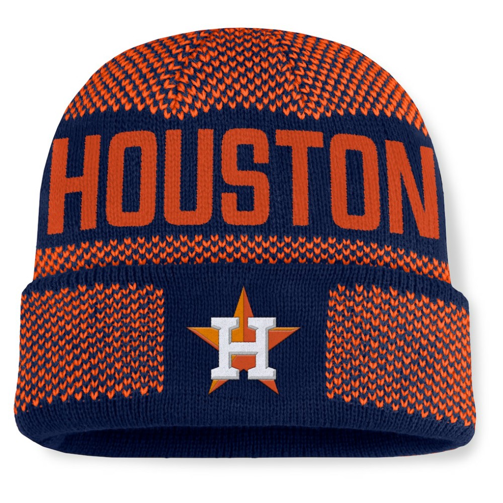 Houston Astros Rotation Cuffed Knit Hat - Navy