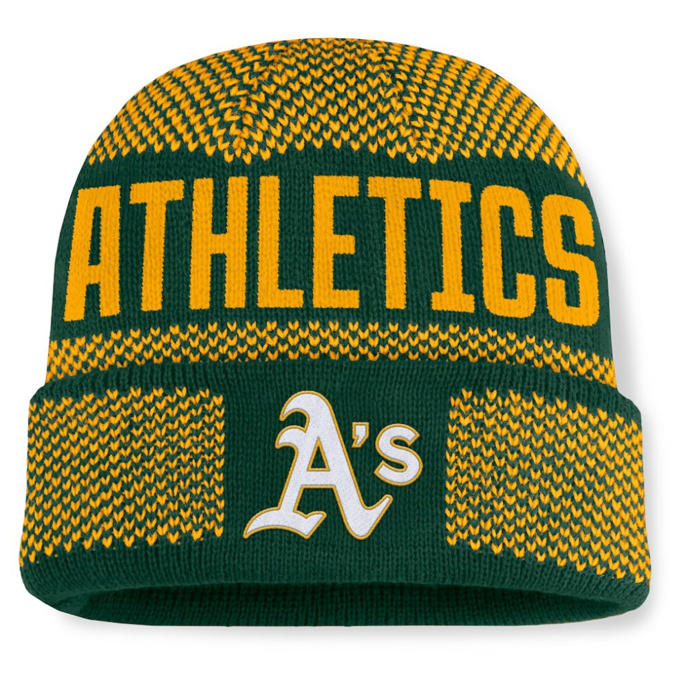 Athletics Rotation Cuffed Knit Hat - Green