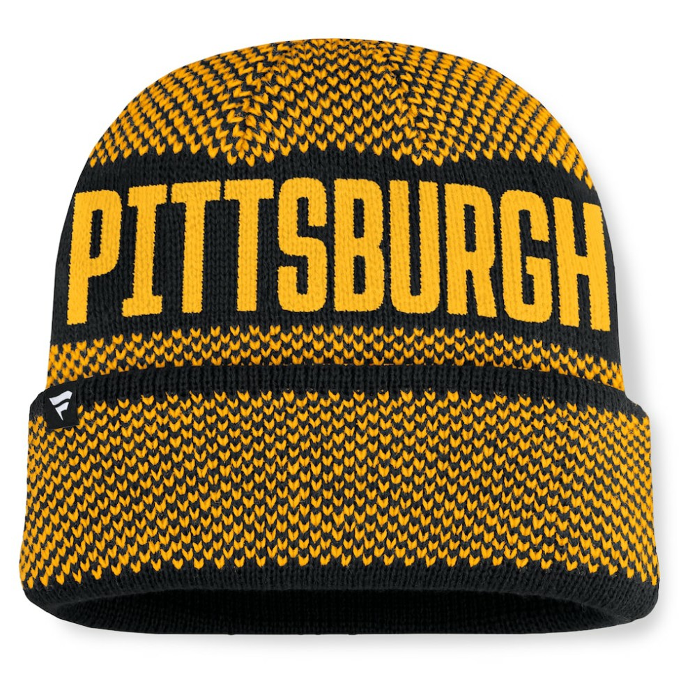 Pittsburgh Pirates Rotation Cuffed Knit Hat - Black