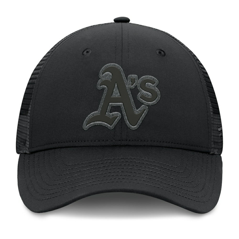 Athletics Launch Adjustable Trucker Hat - Black