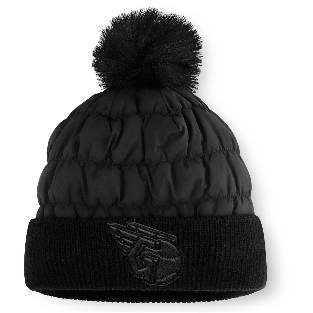 Cleveland Guardians Nightcap Cuffed Knit Hat with Pom - Black
