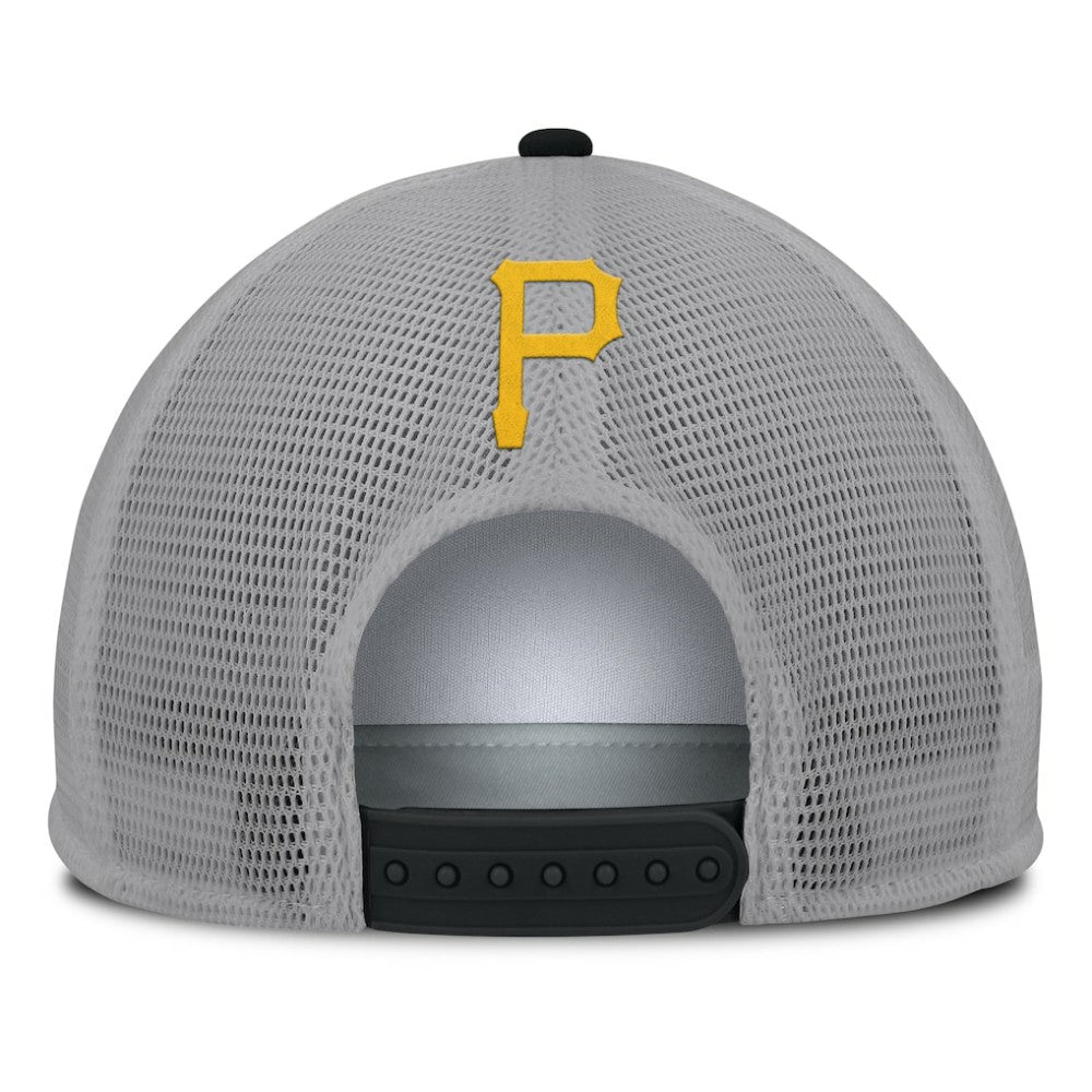 Pittsburgh Pirates Cranked Foam Front Patch Trucker Adjustable Hat - Gray/White