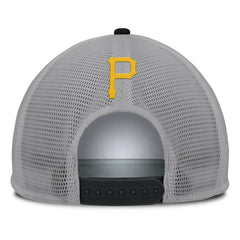 Pittsburgh Pirates Cranked Foam Front Patch Trucker Adjustable Hat - Gray/White