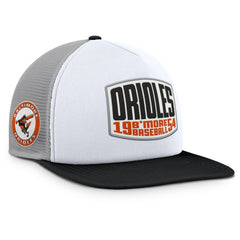 Baltimore Orioles Cranked Foam Front Patch Trucker Adjustable Hat - Gray/White