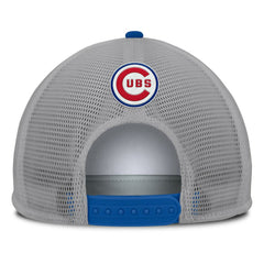 Chicago Cubs Cranked Foam Front Patch Trucker Adjustable Hat - Gray/White