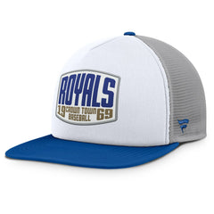 Kansas City Royals Cranked Foam Front Patch Trucker Adjustable Hat - Gray/White