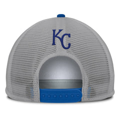 Kansas City Royals Cranked Foam Front Patch Trucker Adjustable Hat - Gray/White