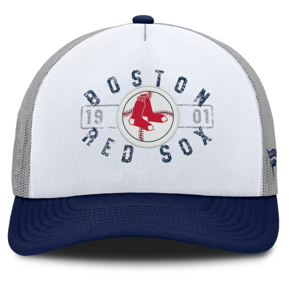 Boston Red Sox Designated A-Frame Foam Front Trucker Adjustable Hat - White/Navy