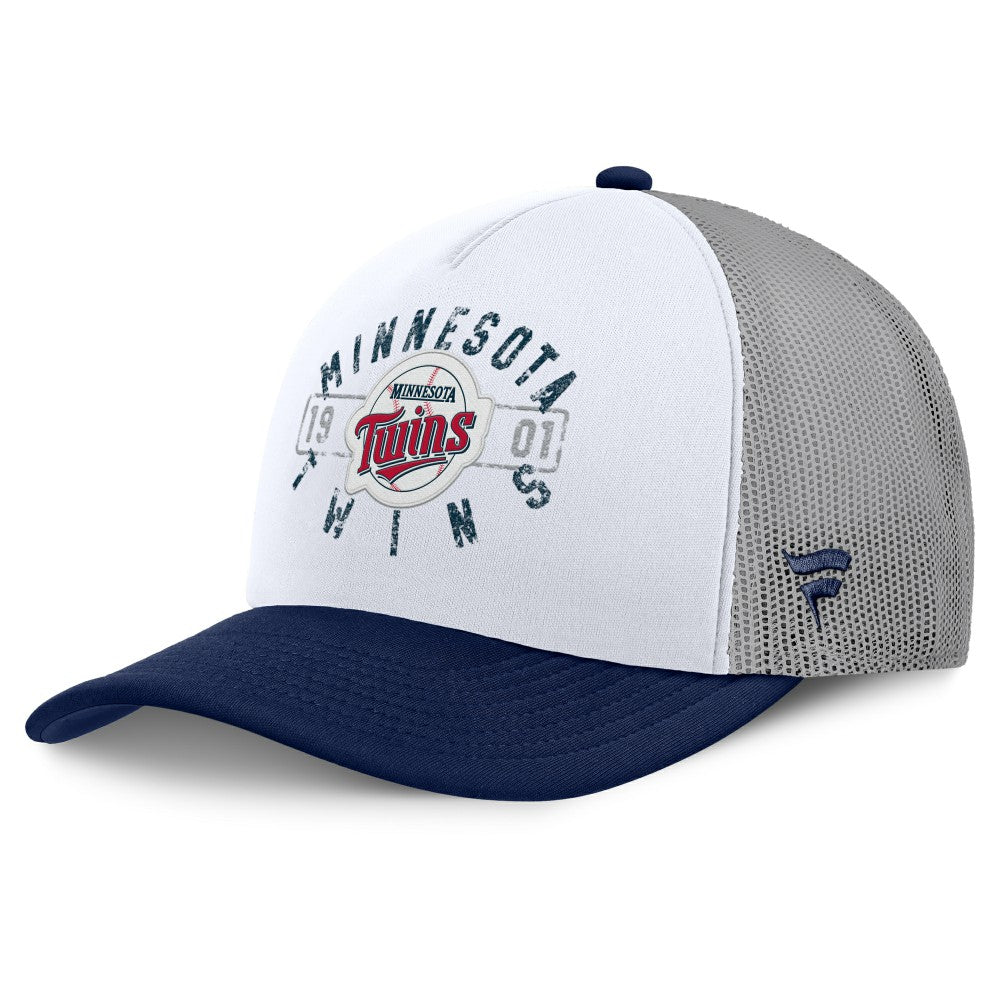 Minnesota Twins Designated A-Frame Foam Front Trucker Adjustable Hat - White/Navy