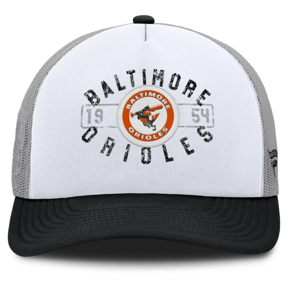 Baltimore Orioles Designated A-Frame Foam Front Trucker Adjustable Hat - White/Black
