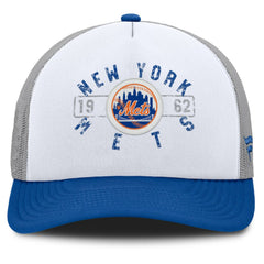 New York Mets Designated A-Frame Foam Front Trucker Adjustable Hat - White/Royal