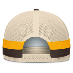 San Diego Padres Inherited Side Stripe Trucker Adjustable Hat - Brown/Natural