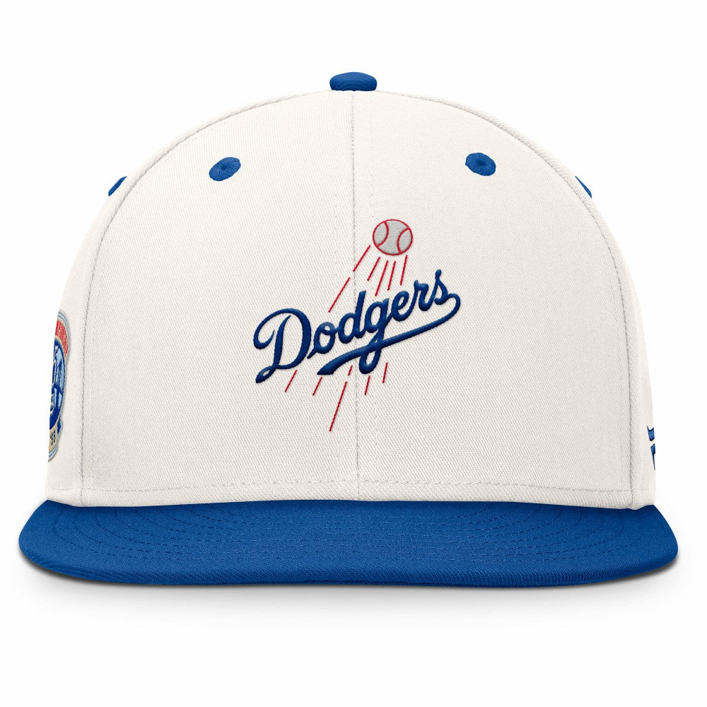 Los Angeles Dodgers Unit Fitted Hat - Cream/Royal