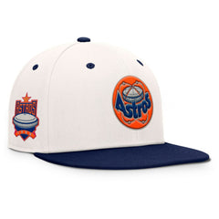 Houston Astros Unit Fitted Hat - Cream/Navy
