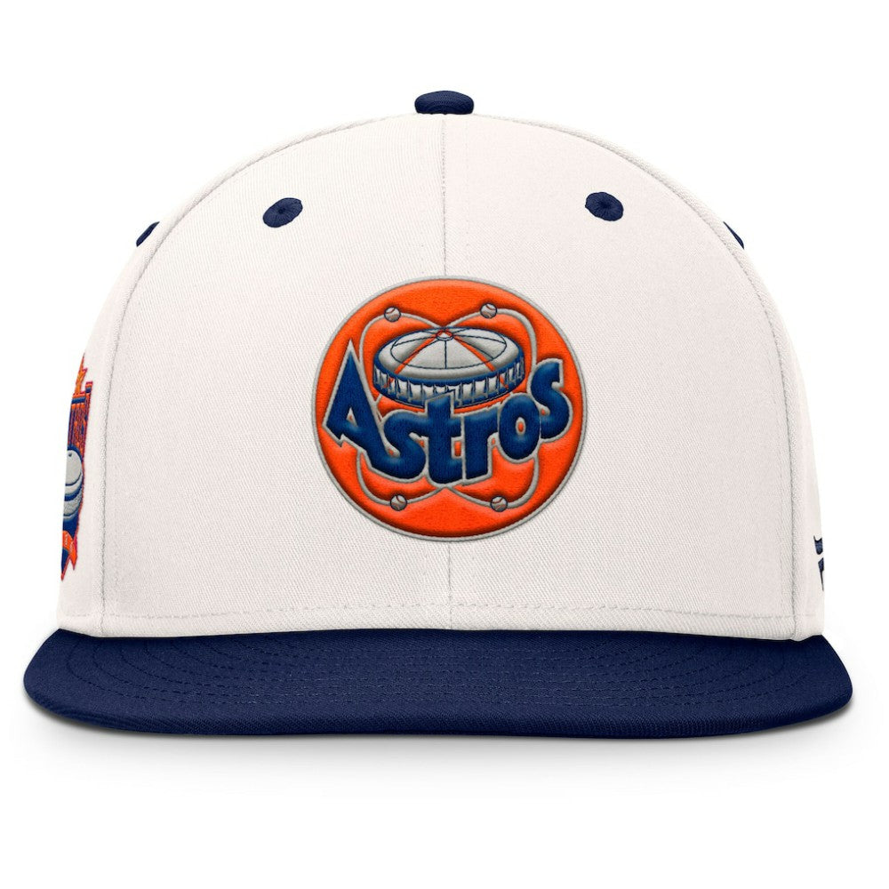 Houston Astros Unit Fitted Hat - Cream/Navy