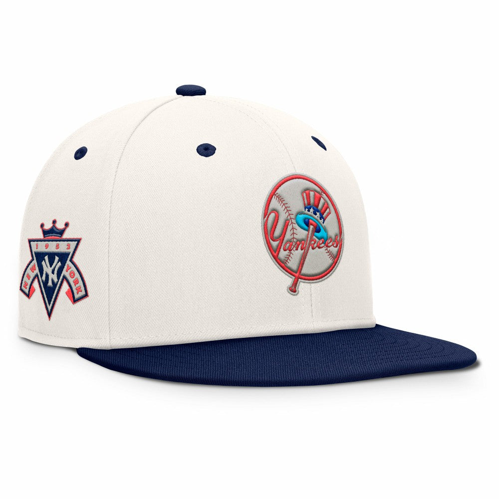 New York Yankees Unit Fitted Hat - Cream/Navy