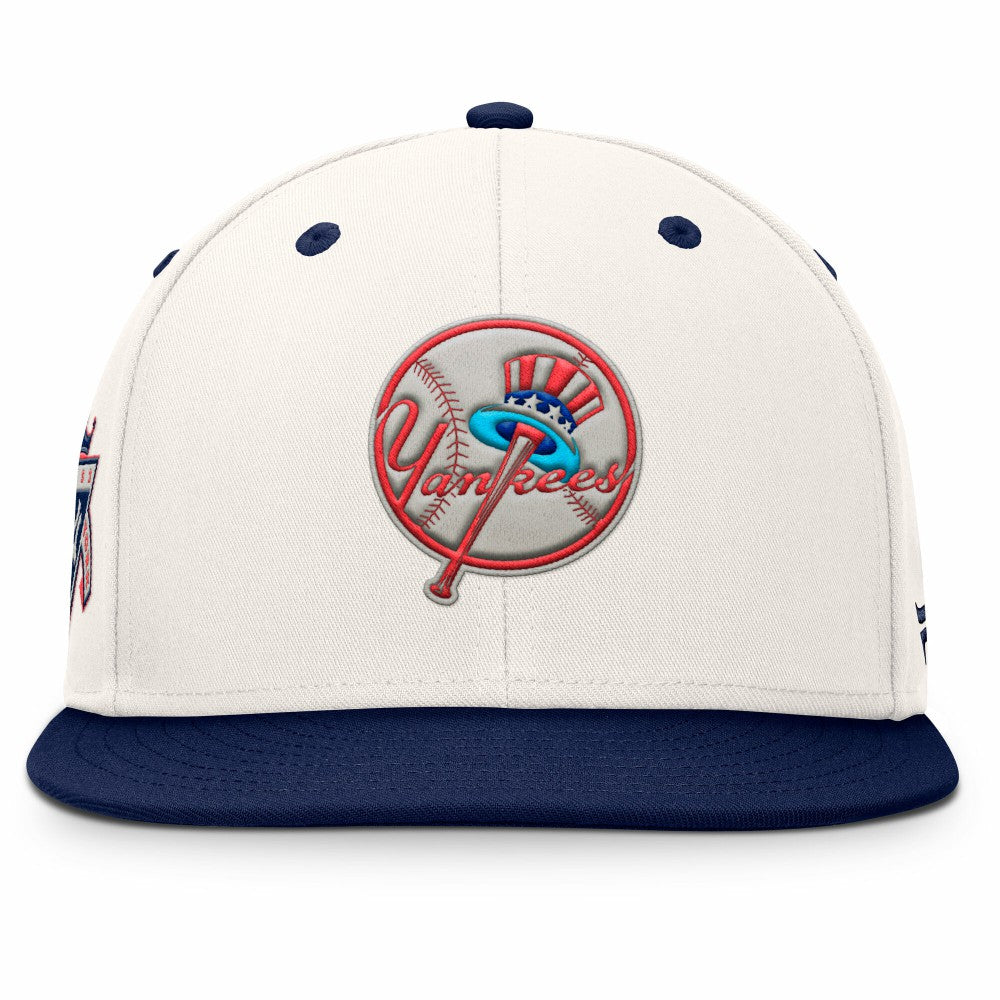 New York Yankees Unit Fitted Hat - Cream/Navy