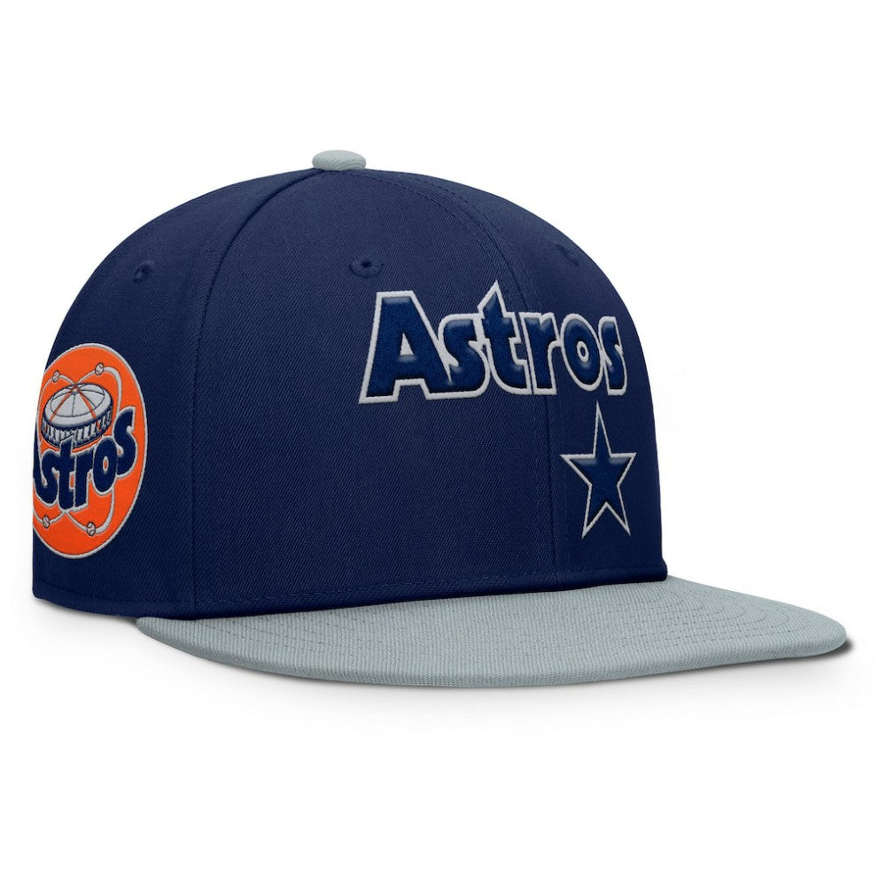 Houston Astros Yard Fitted Hat - Navy/Gray