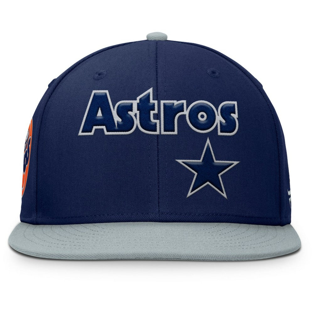 Houston Astros Yard Fitted Hat - Navy/Gray