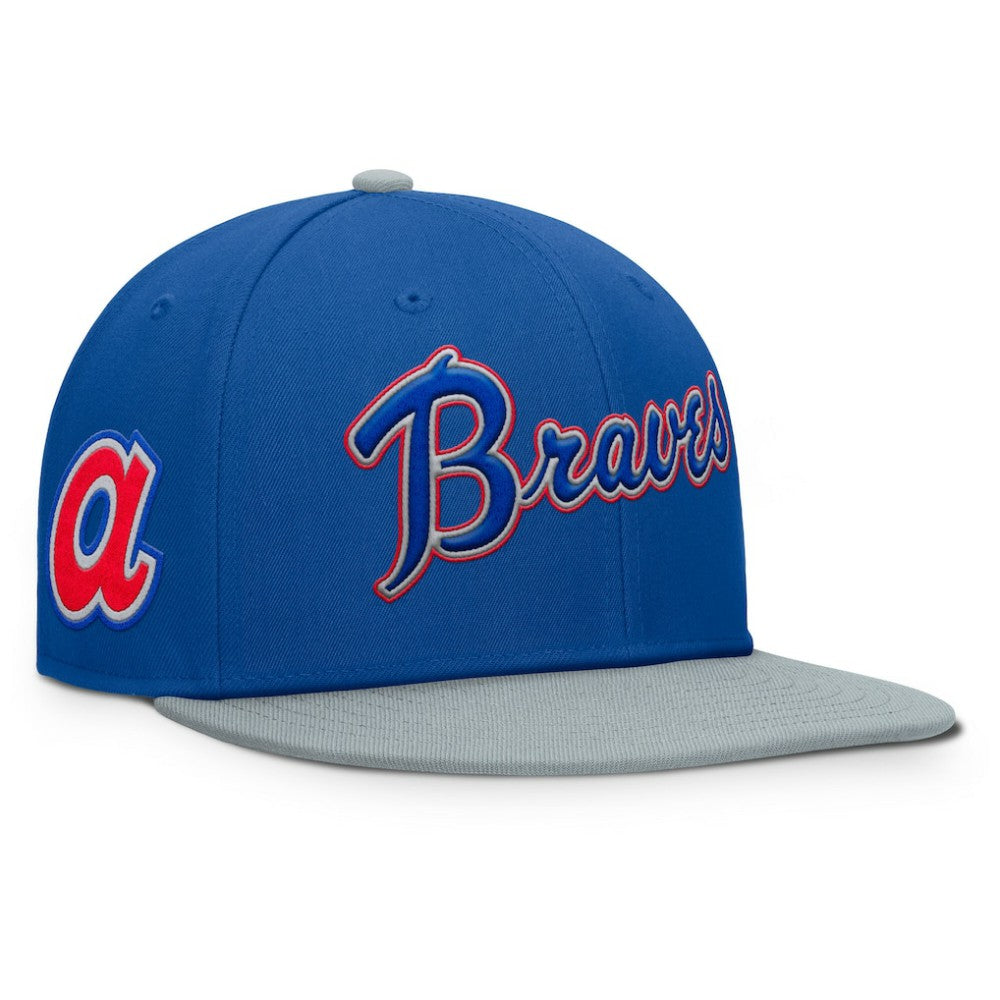 Atlanta Braves Yard Fitted Hat - Royal/Gray
