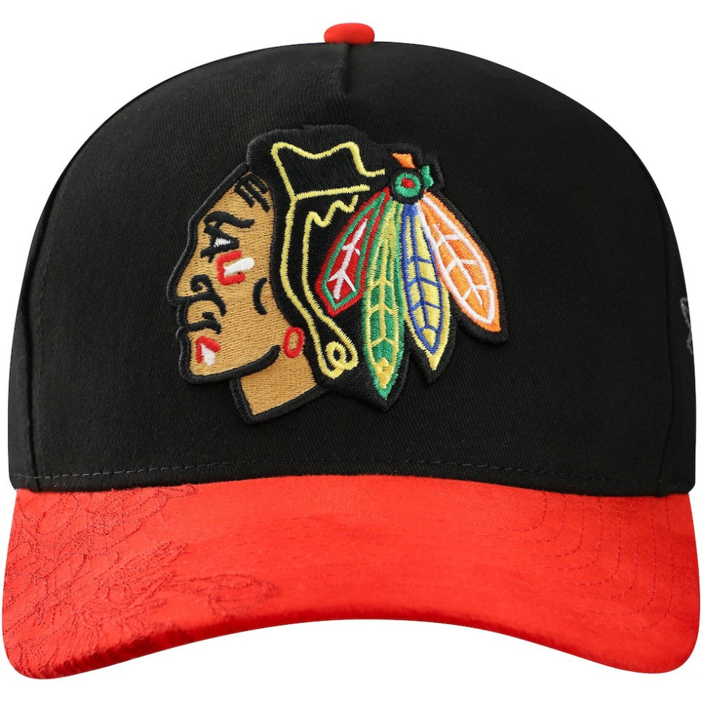 Chicago Blackhawks Mitchell & Ness May Flowers Pro Crown Adjustable Hat
