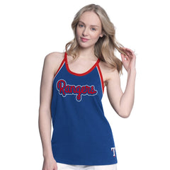 Texas Rangers G-III 4Her by Carl Banks Women's Curveball Racerback Tank Top - Royal