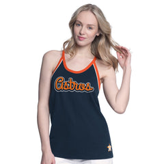 Houston Astros G-III 4Her by Carl Banks Women's Curveball Racerback Tank Top - Navy