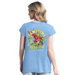 Chicago Cubs Margaritaville Women's Gametime is Paradise T-Shirt - Light Blue