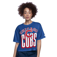 Chicago Cubs Starter Women's Play the Ball Boxy Cropped T-Shirt - Royal