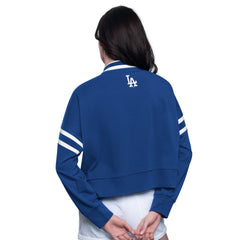 Los Angeles Dodgers Starter Women's Power Play Cropped Pullover Sweatshirt - Royal