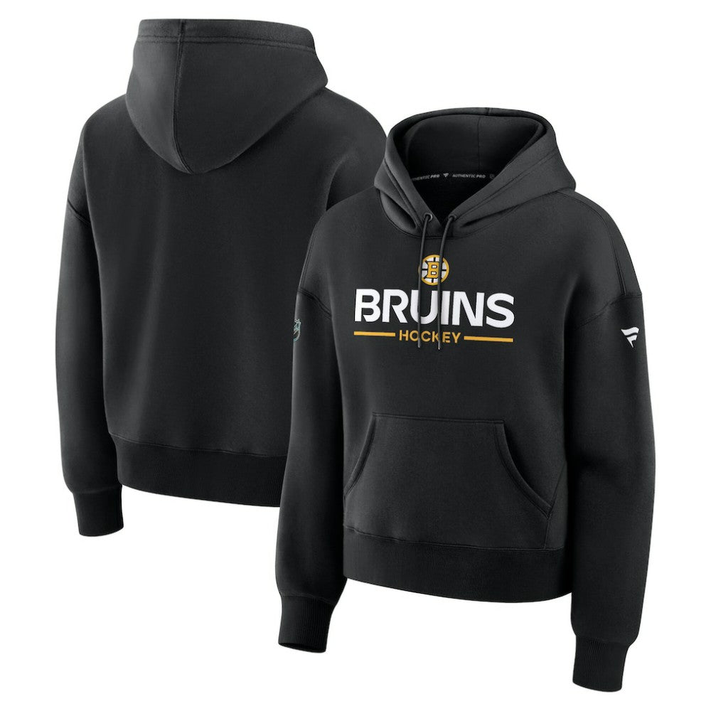 Boston Bruins Fanatics Women's Authentic Pro Primary Pullover Hoodie