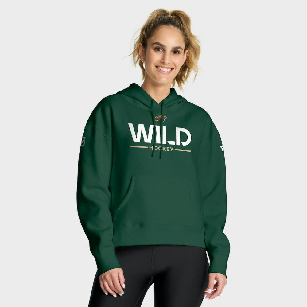 Minnesota Wild Fanatics Women's Authentic Pro Primary Pullover Hoodie