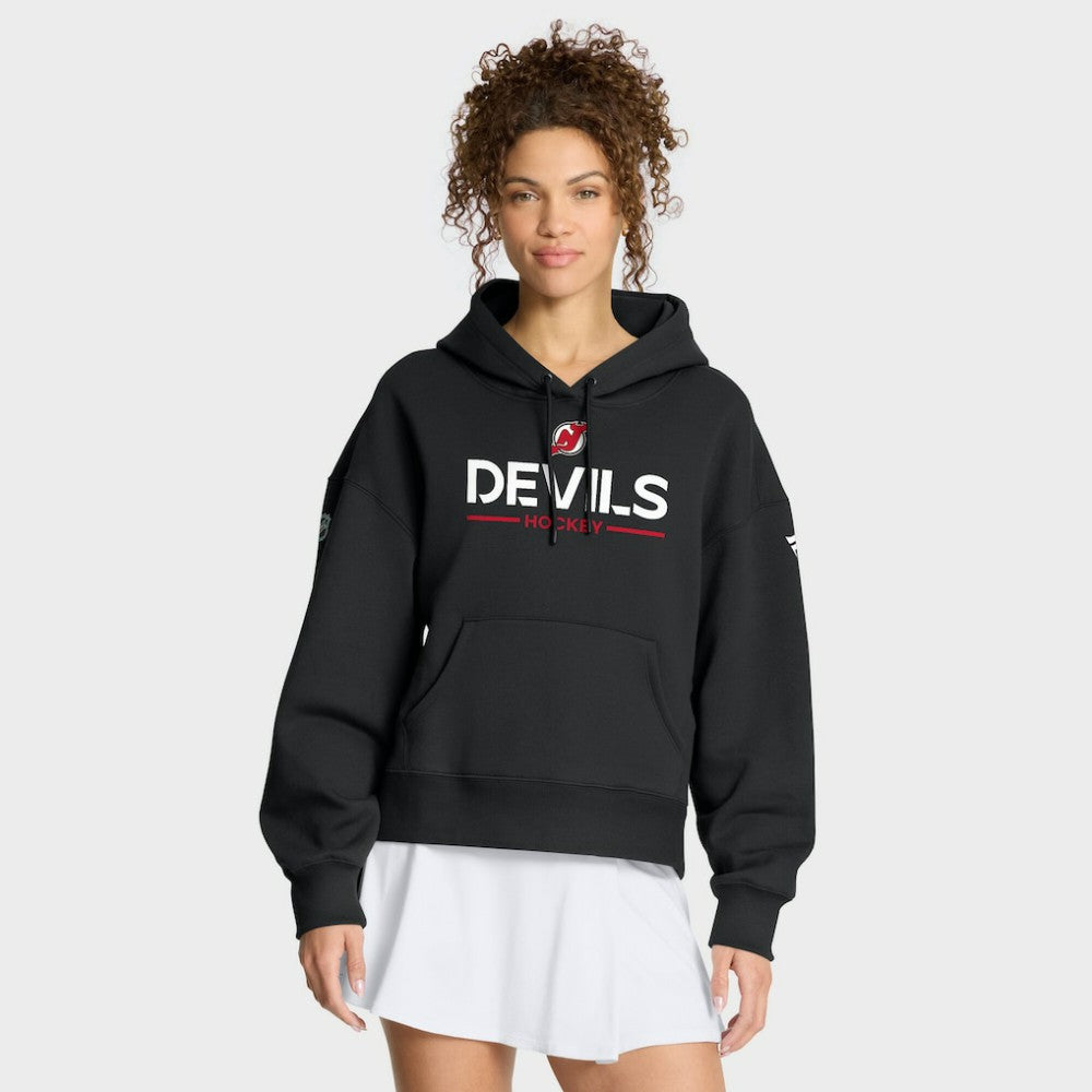 New Jersey Devils Fanatics Women's Authentic Pro Primary Pullover Hoodie