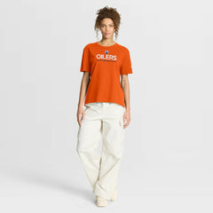 Edmonton Oilers Fanatics Women's Authentic Pro Primary T-Shirt