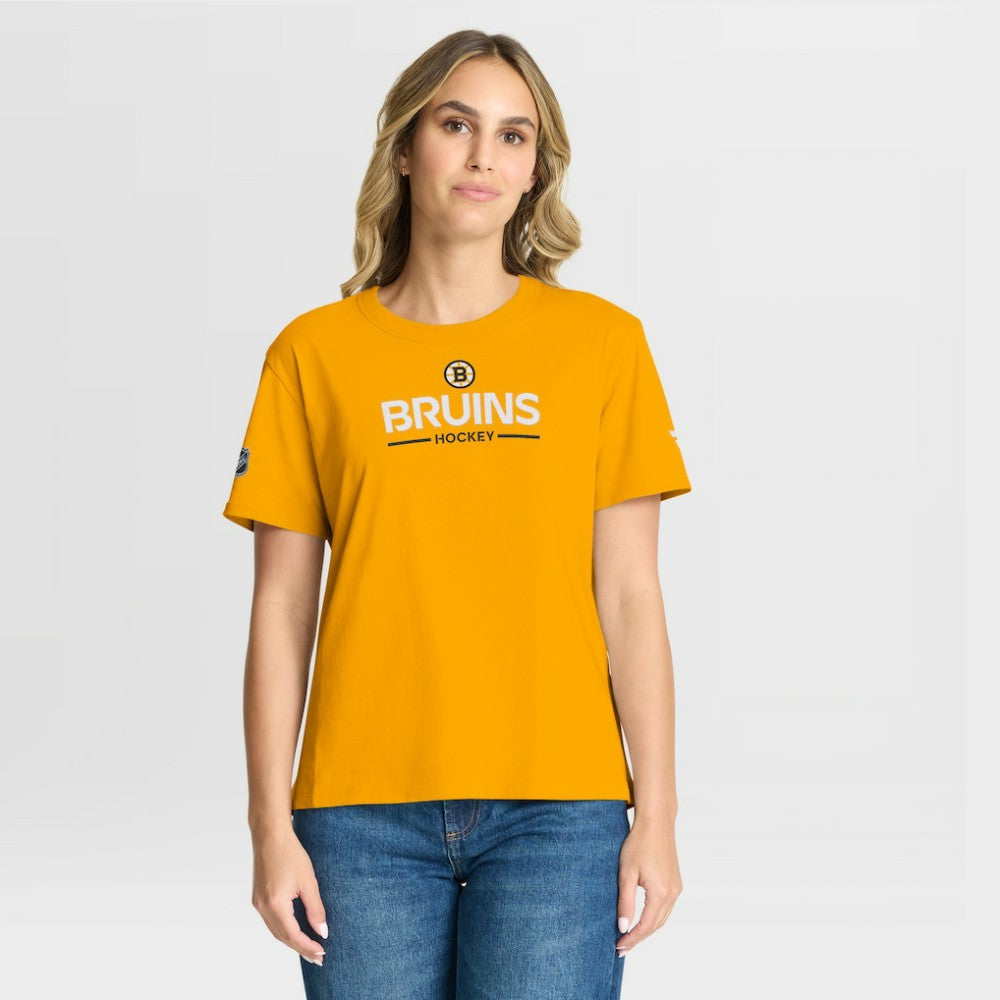 Boston Bruins Fanatics Women's Authentic Pro Primary T-Shirt