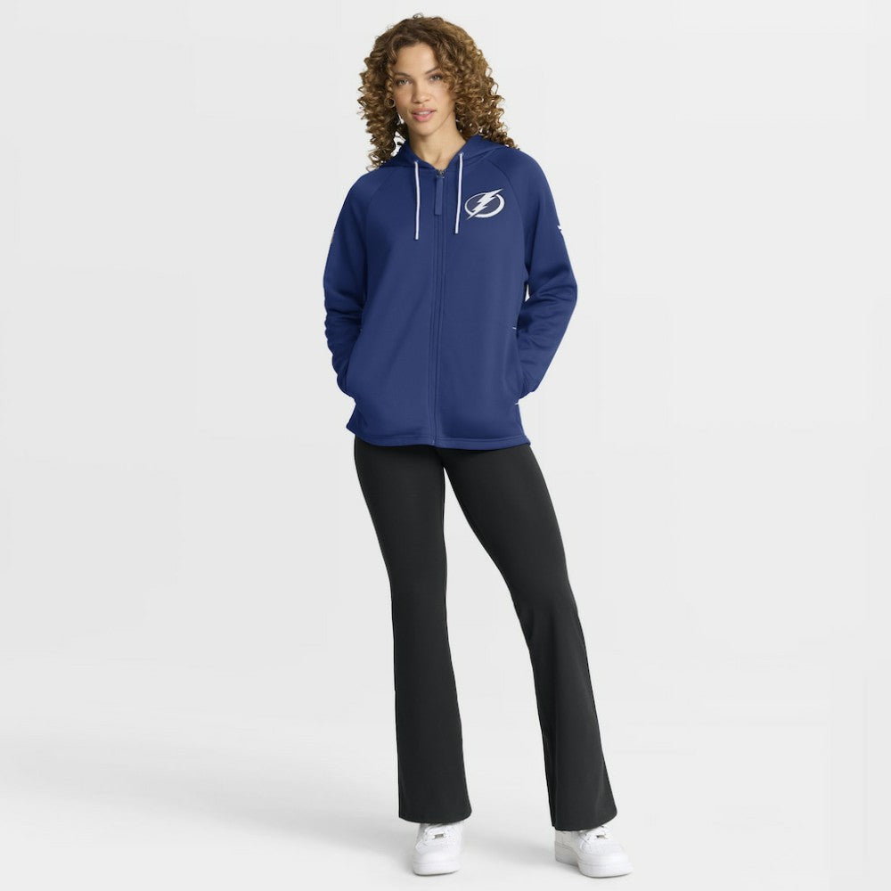 Tampa Bay Lightning Fanatics Women's Authentic Pro Rink Raglan Full-Zip Hoodie