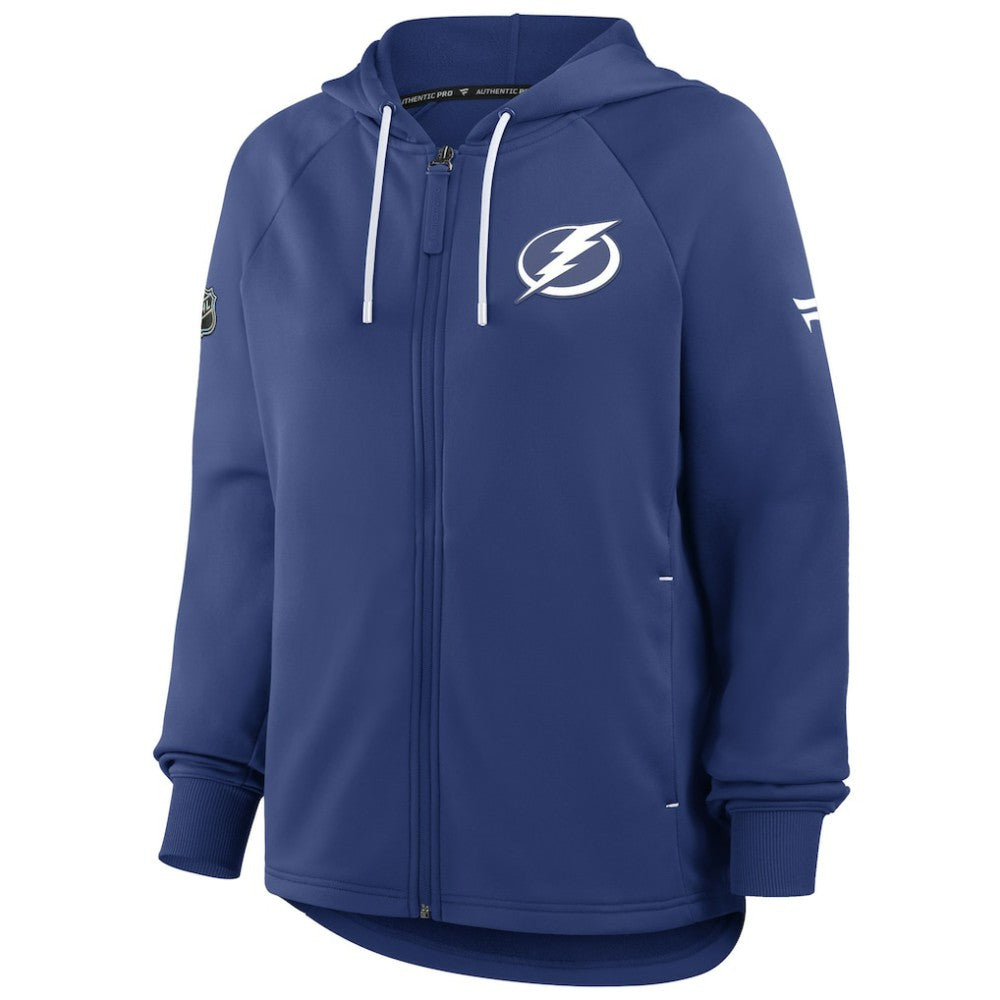 Tampa Bay Lightning Fanatics Women's Authentic Pro Rink Raglan Full-Zip Hoodie