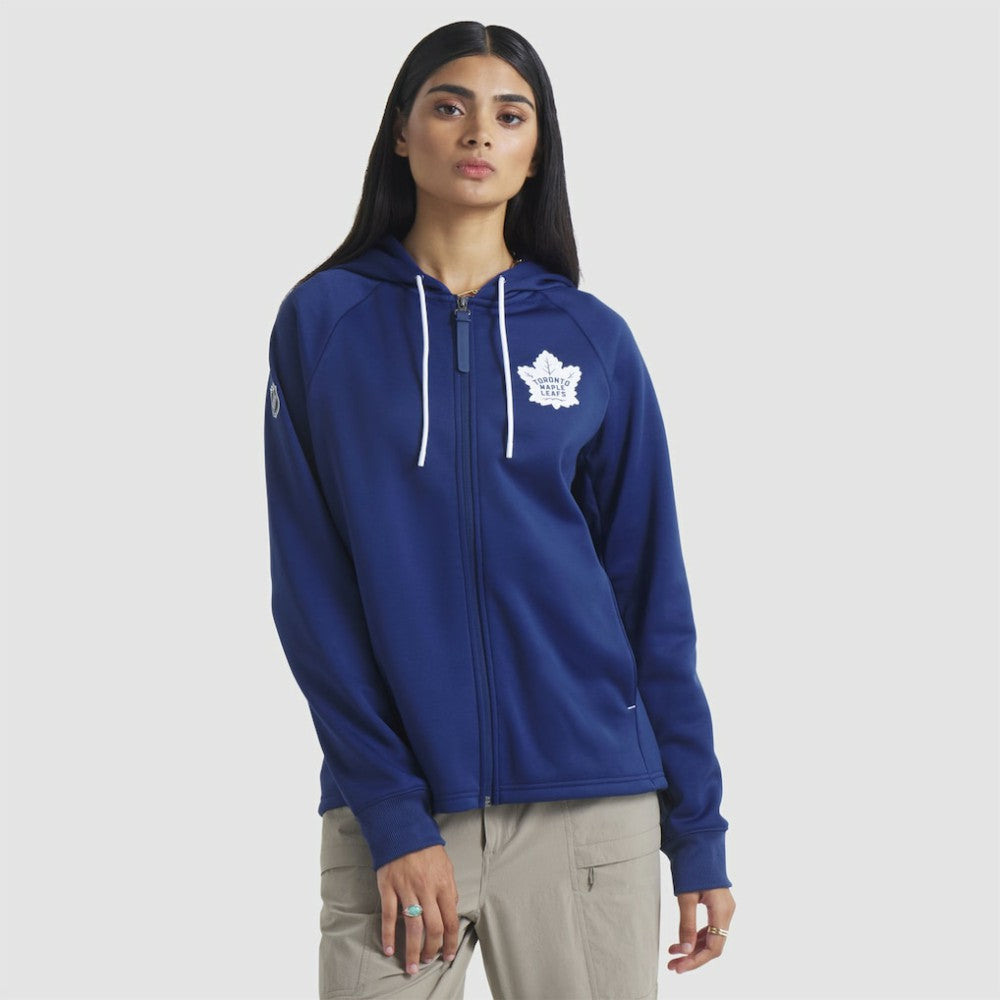 Toronto Maple Leafs Fanatics Women's Authentic Pro Rink Raglan Full-Zip Hoodie