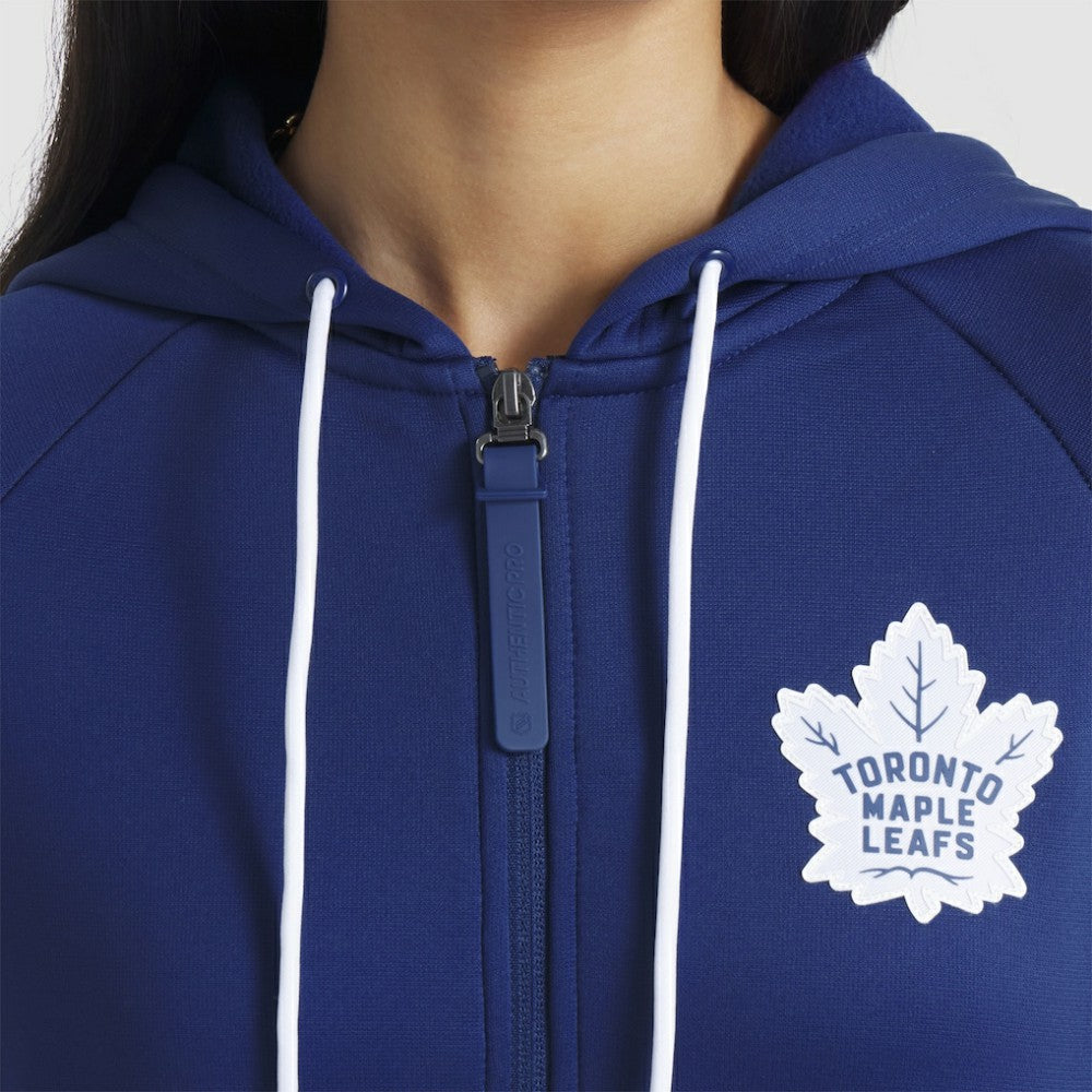 Toronto Maple Leafs Fanatics Women's Authentic Pro Rink Raglan Full-Zip Hoodie